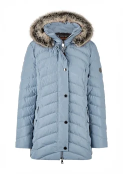 Veste matelassée avec capuche en fausse fourrure