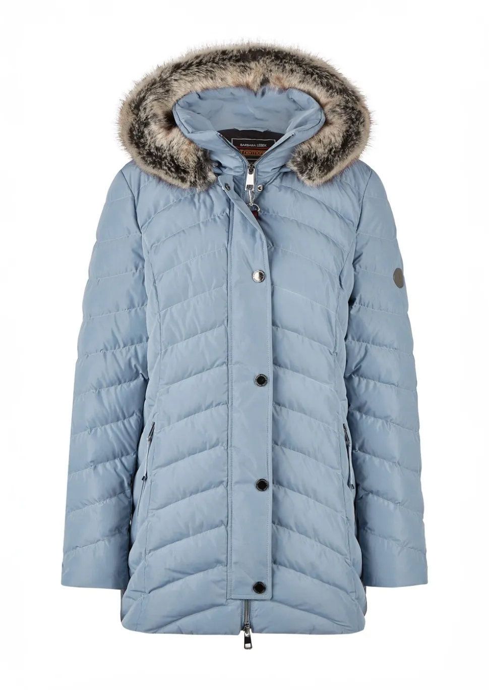 Veste matelassée avec capuche en fausse fourrure