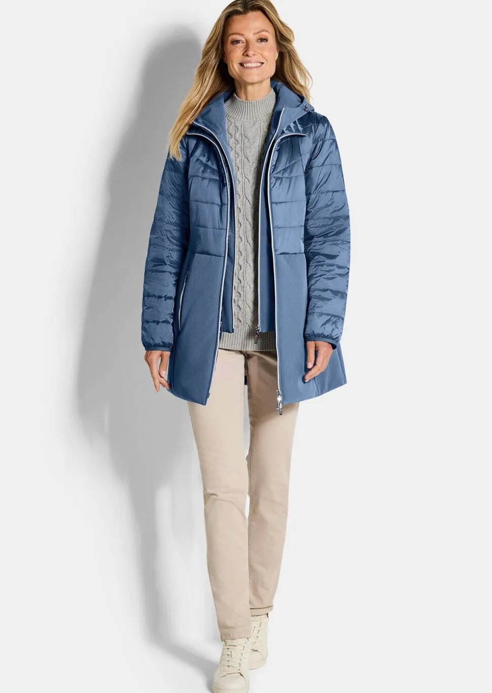 Veste matelassée avec empiècement en Softshell