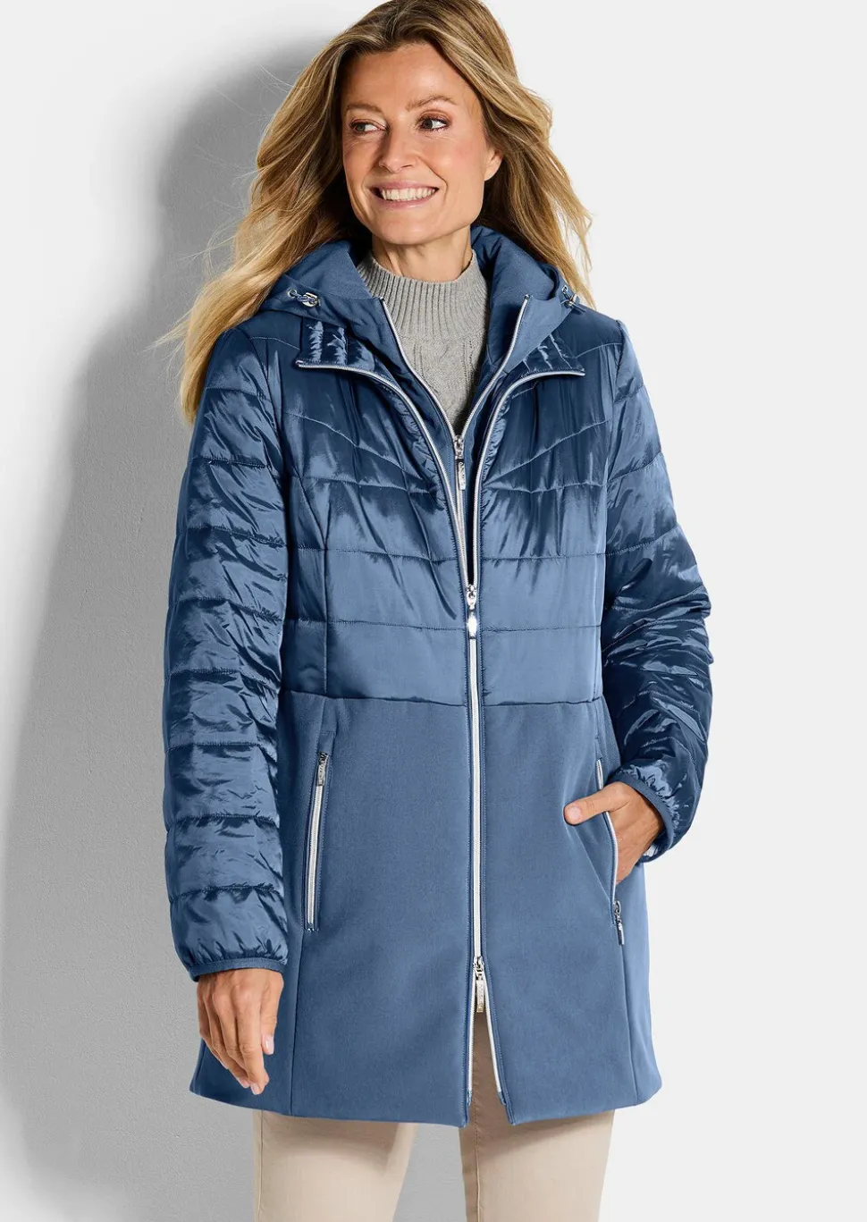 Veste matelassée avec empiècement en Softshell