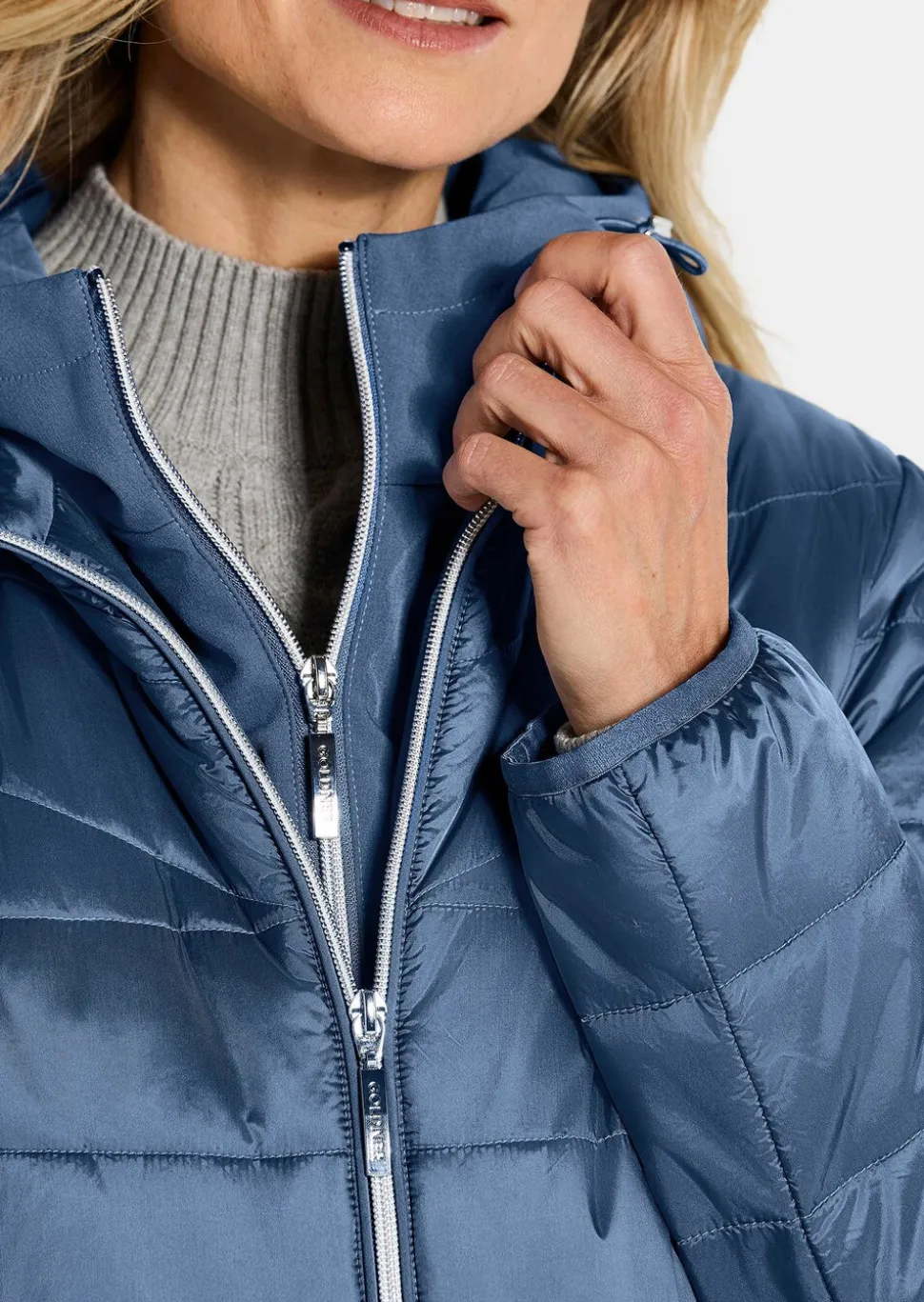 Veste matelassée avec empiècement en Softshell