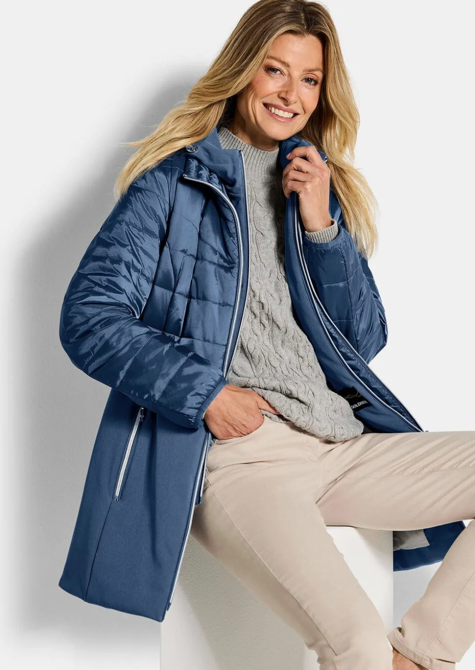 Veste matelassée avec empiècement en Softshell