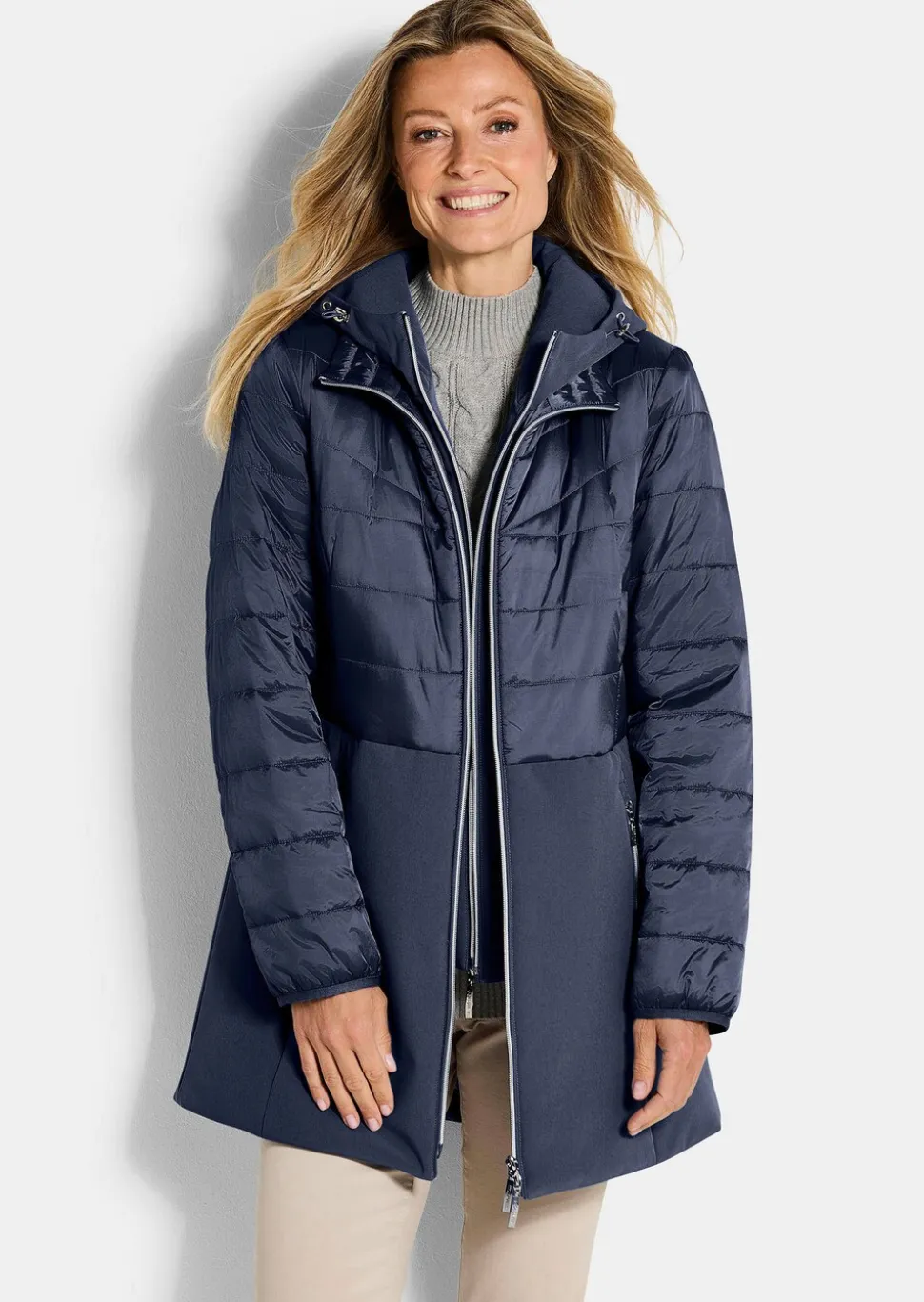 Veste matelassée avec empiècement en Softshell