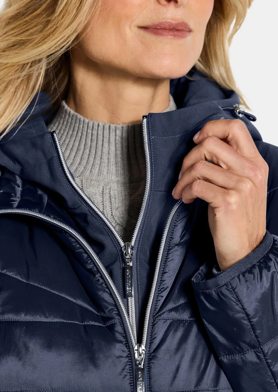 Veste matelassée avec empiècement en Softshell