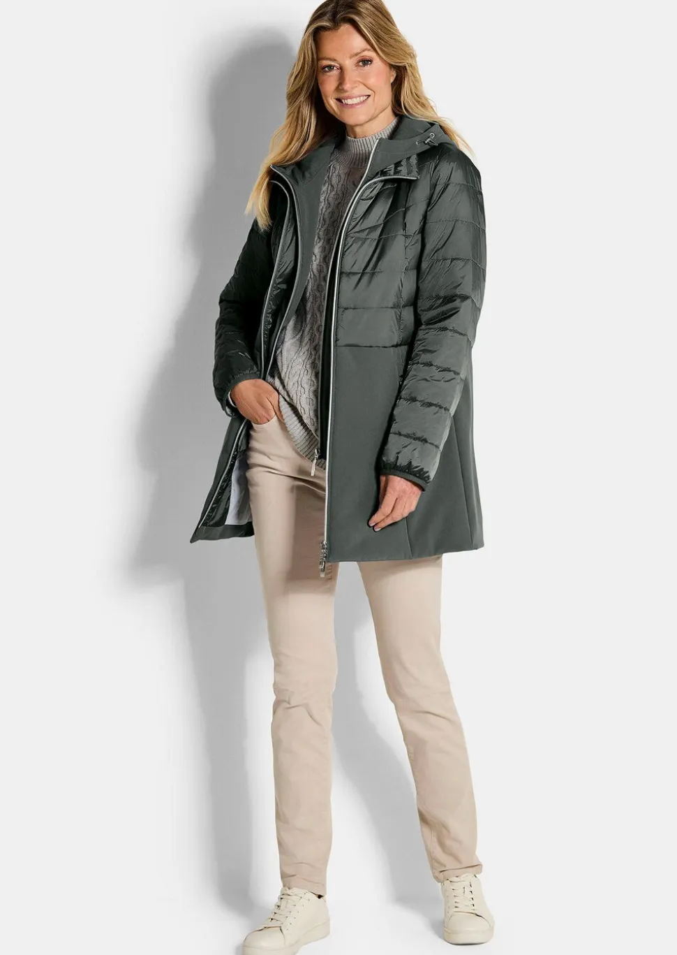 Veste matelassée avec empiècement en Softshell