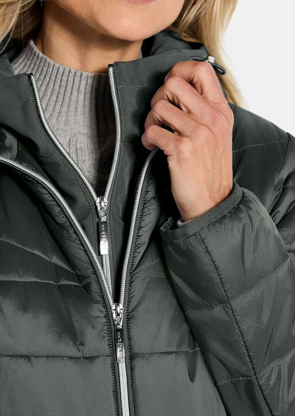 Veste matelassée avec empiècement en Softshell