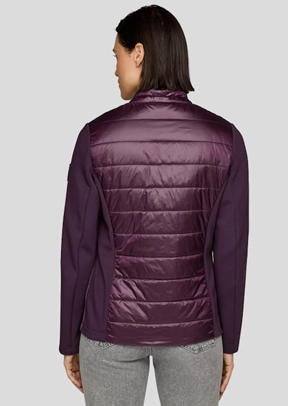 Veste matelassée avec empiècements en jersey