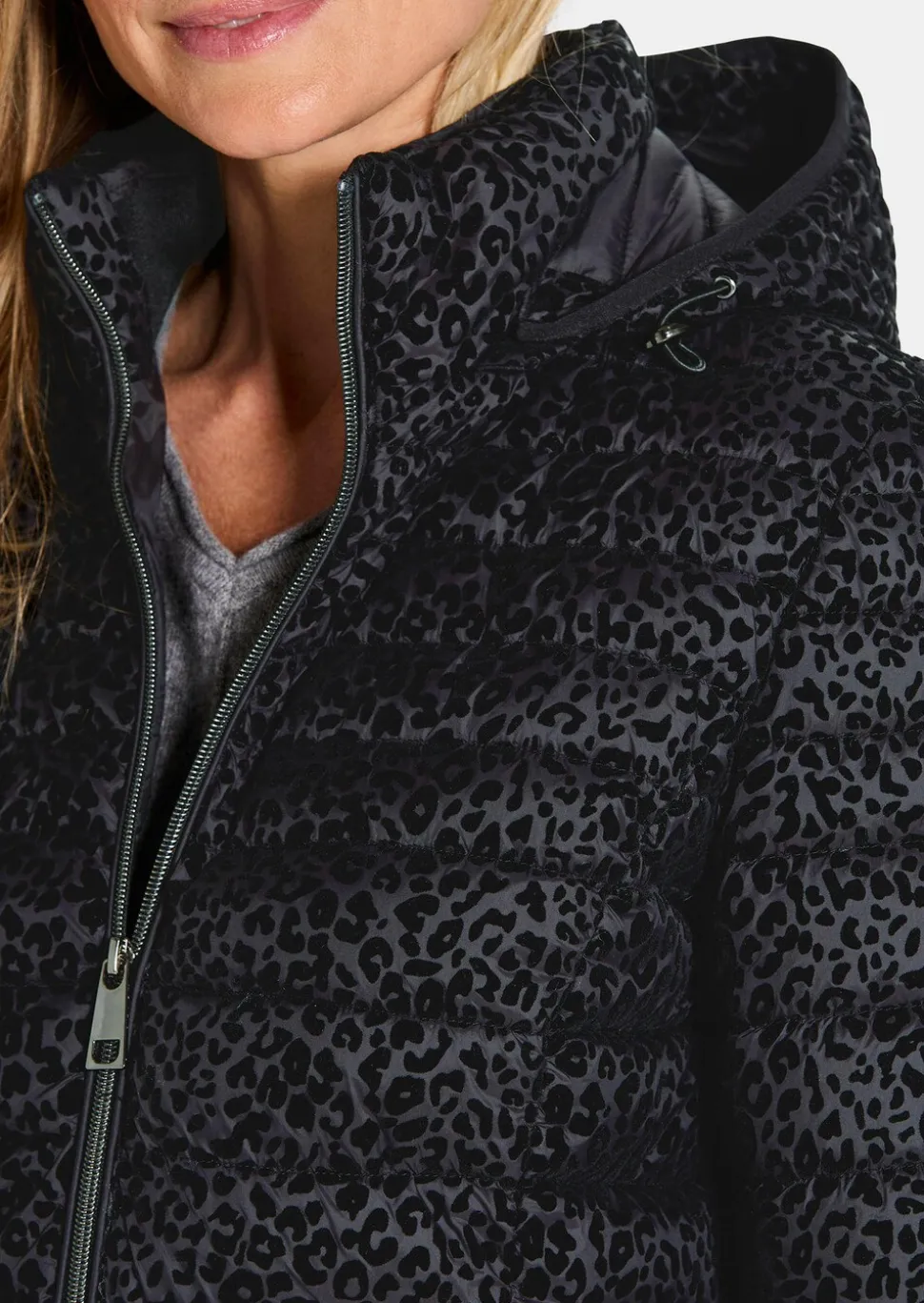 Veste matelassée avec imprimé animalier