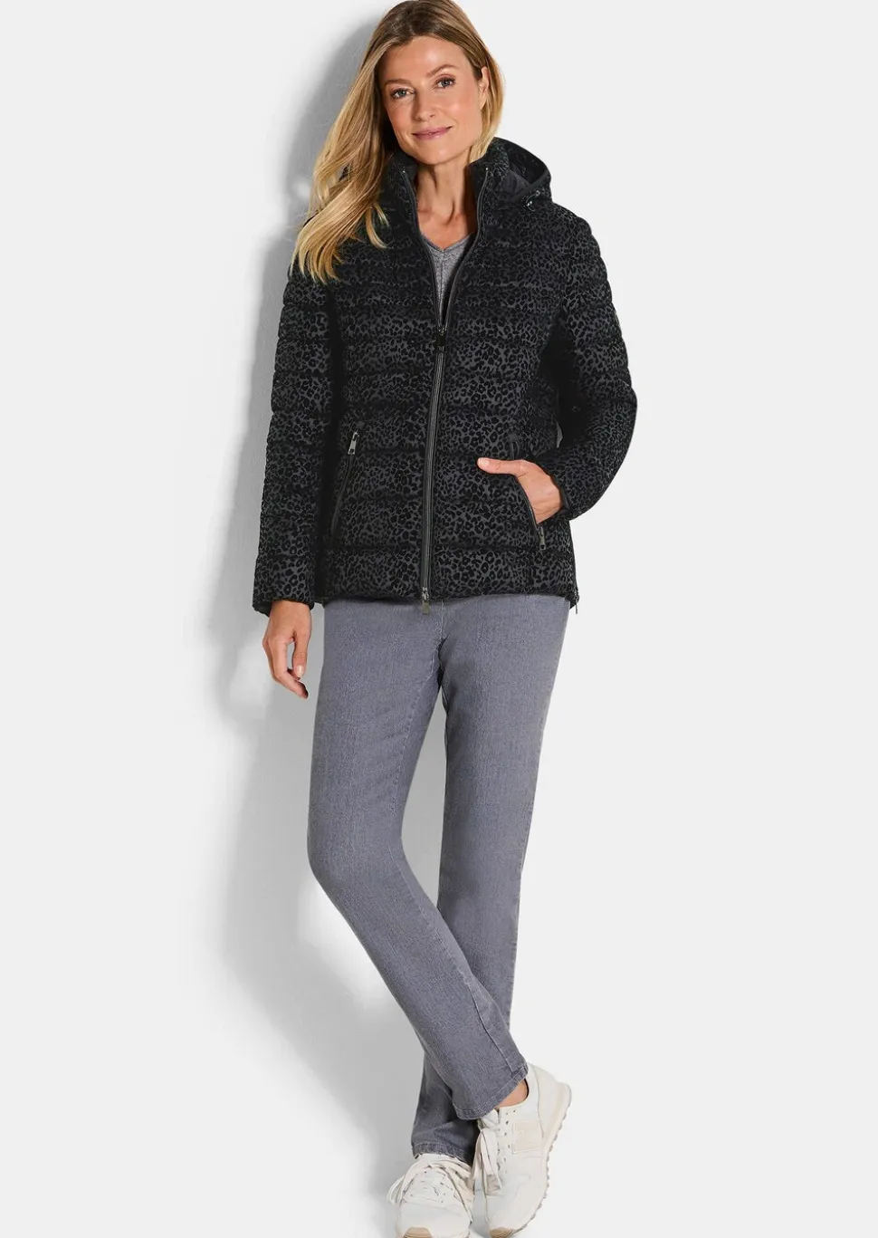 Veste matelassée avec imprimé animalier