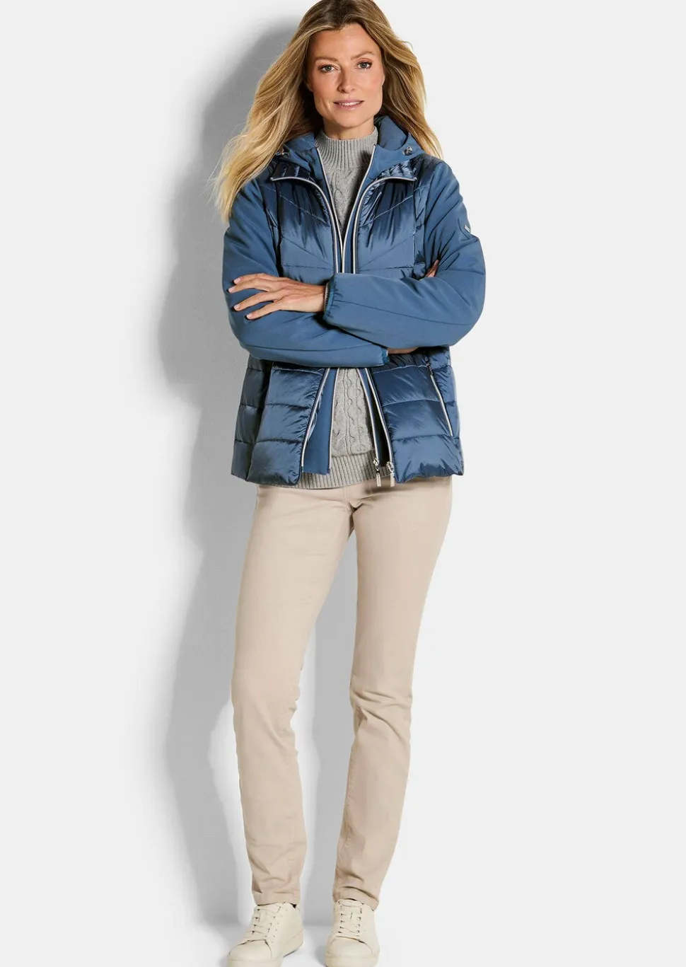 Veste matelassée avec manches en Softshell