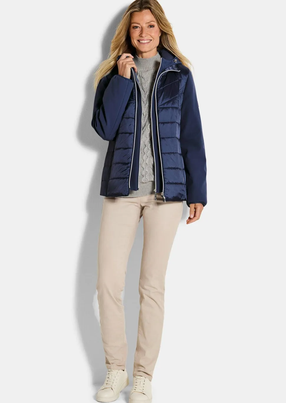 Veste matelassée avec manches en Softshell