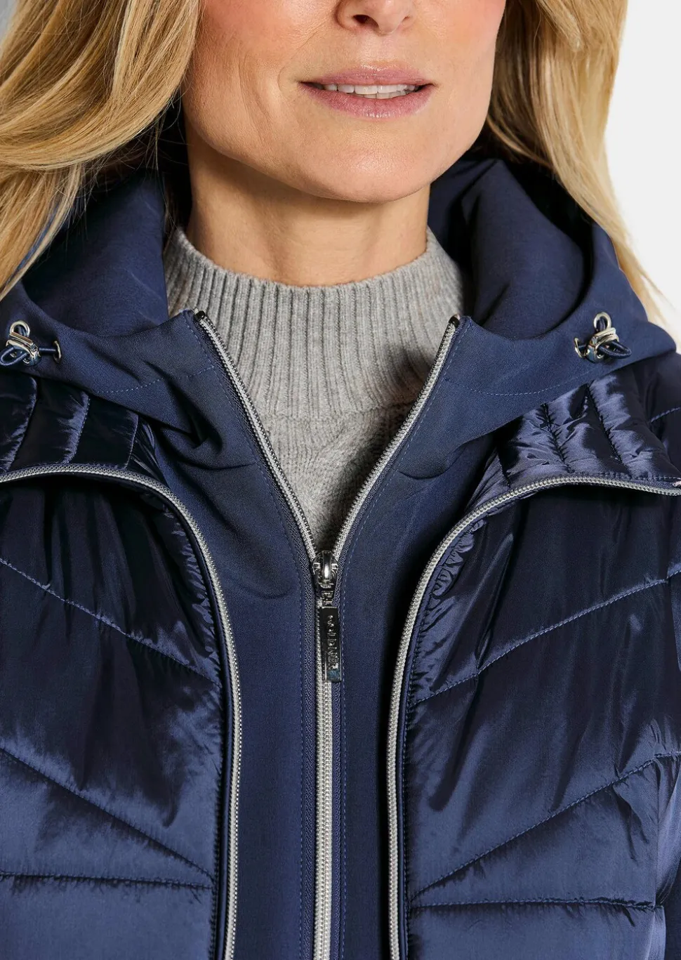 Veste matelassée avec manches en Softshell