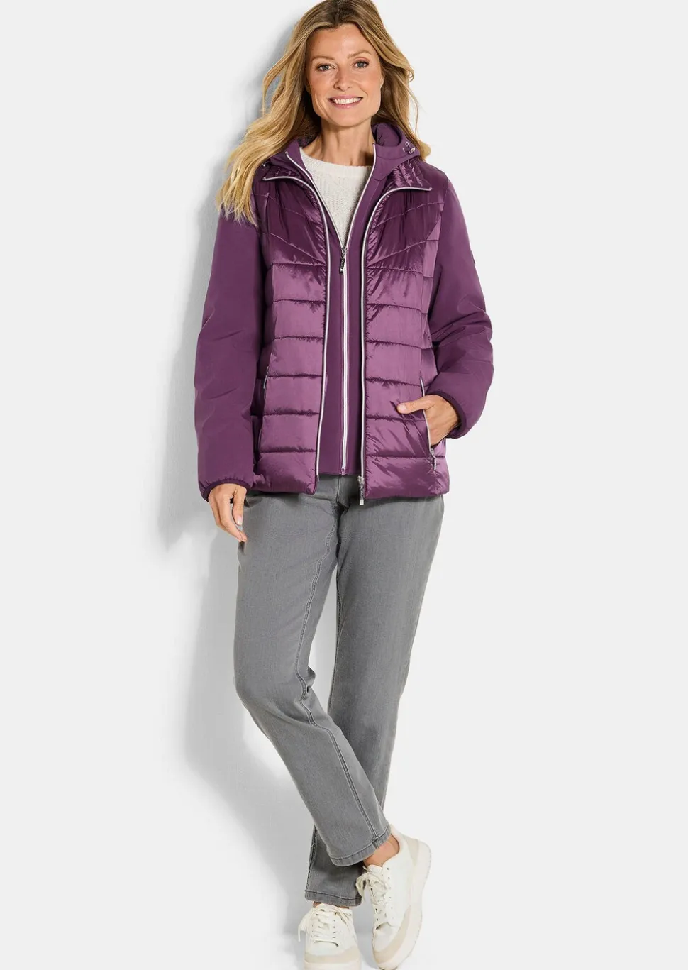 Veste matelassée avec manches en Softshell