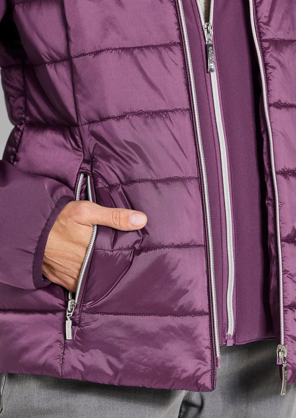 Veste matelassée avec manches en Softshell