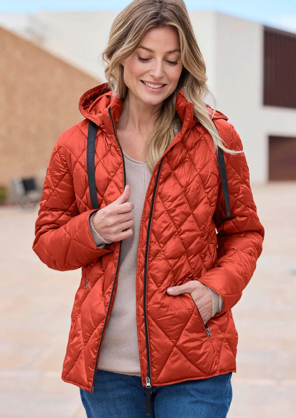 Veste matelassée avec motif à losanges