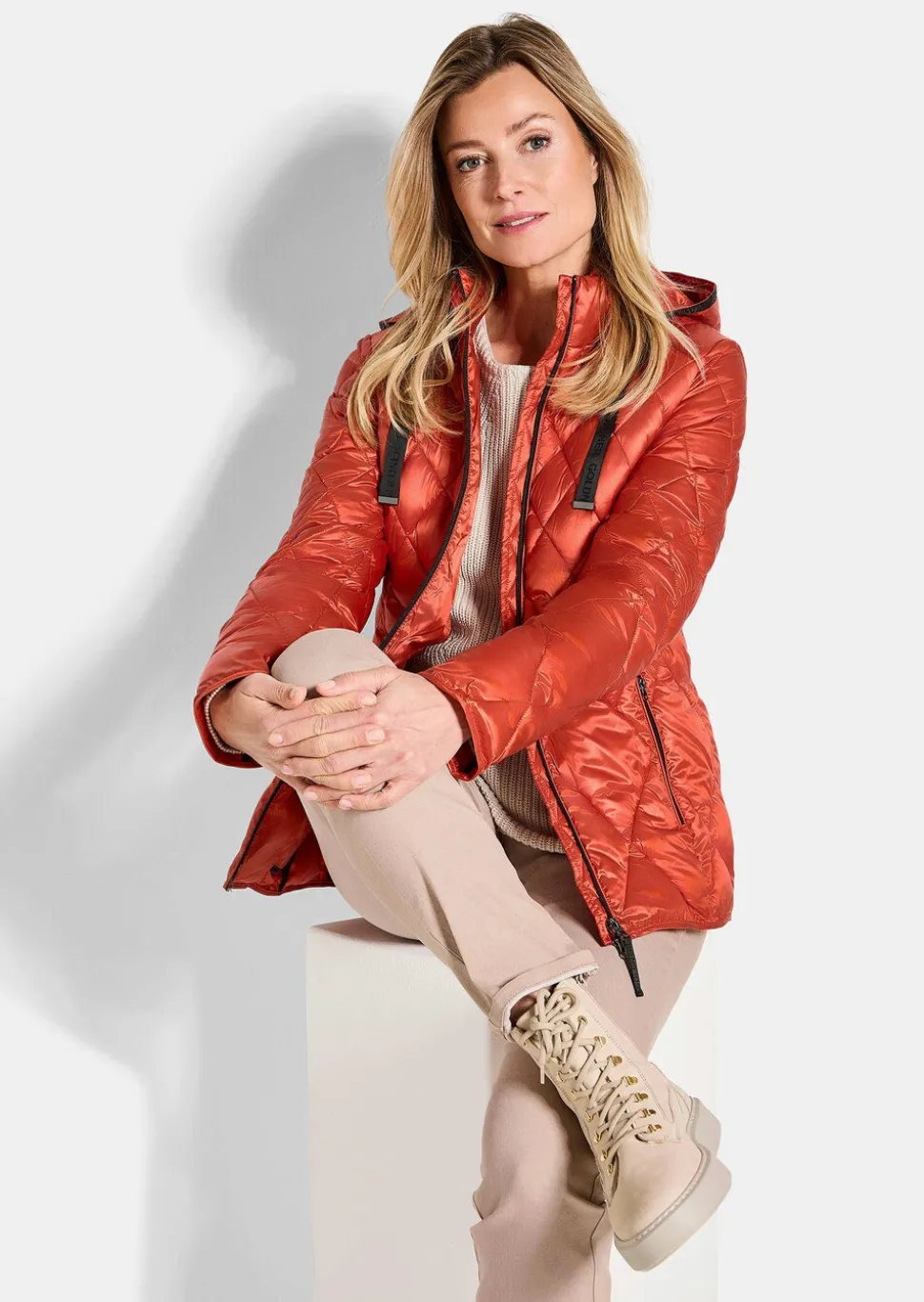 Veste matelassée avec motif à losanges