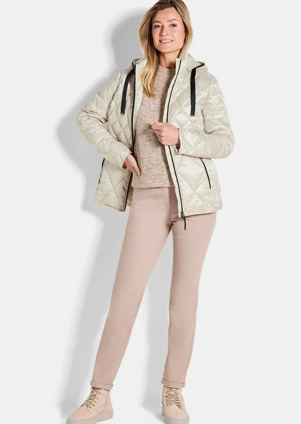 Veste matelassée avec motif à losanges