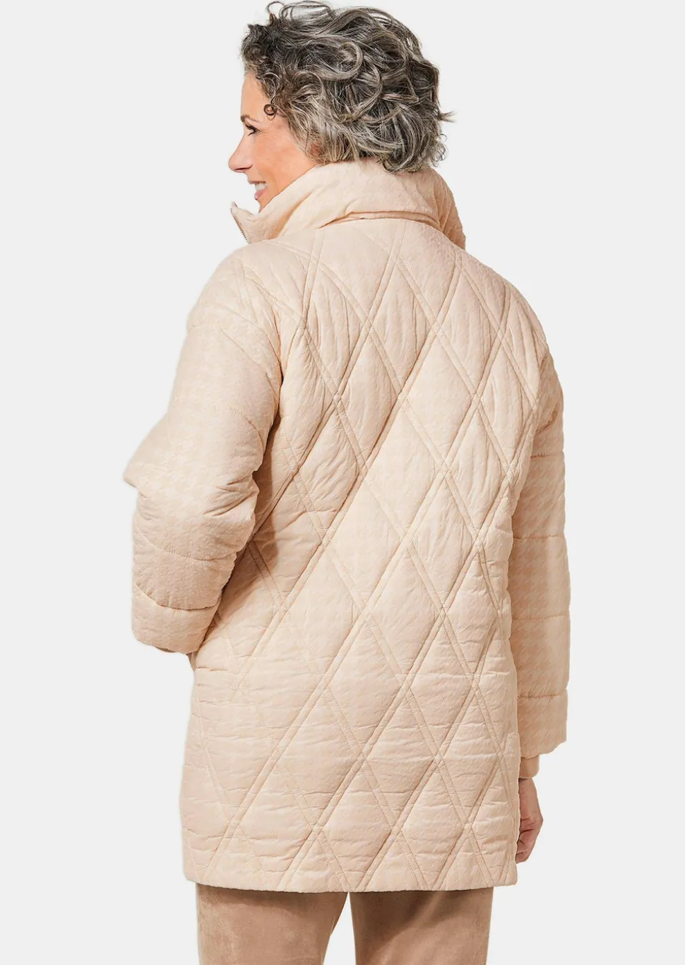 Veste matelassée à imprimé floqué