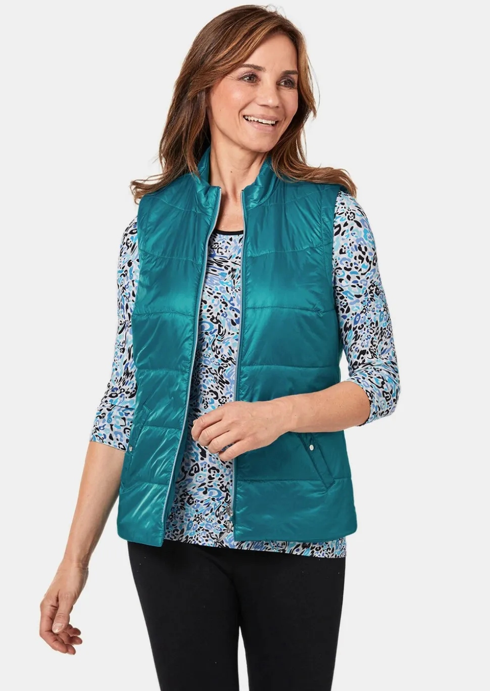 Veste matelassée légère avec col droit