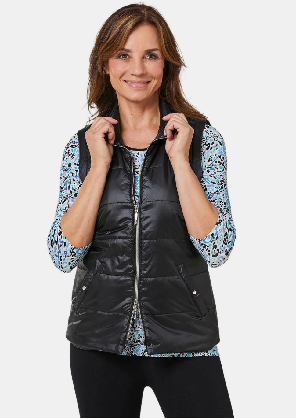 Veste matelassée légère avec col droit