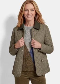 Veste matelassée légère avec col contrasté