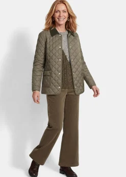 Veste matelassée légère avec col contrasté
