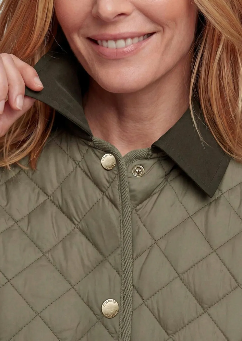Veste matelassée légère avec col contrasté