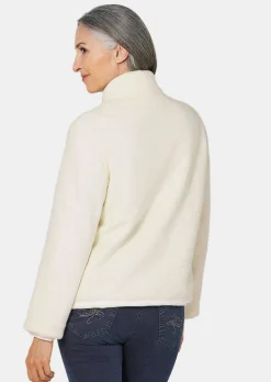 Veste réversible d'aspect tricot ou matelassé