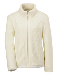 Veste réversible d'aspect tricot ou matelassé