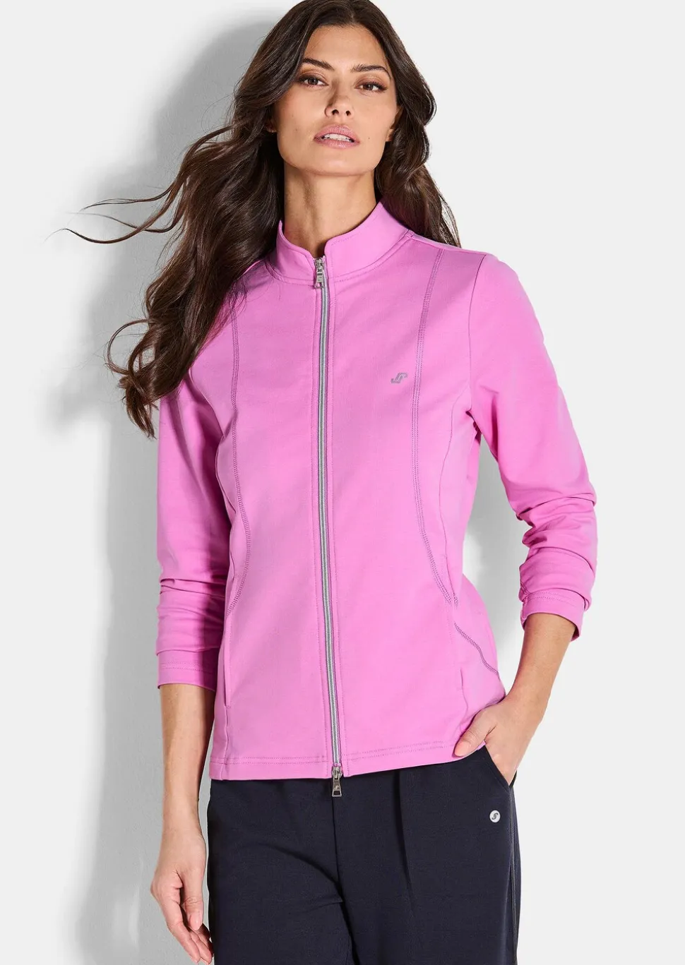 Veste sweat avec col montant