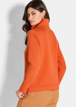 Veste sweat avec liens en satin