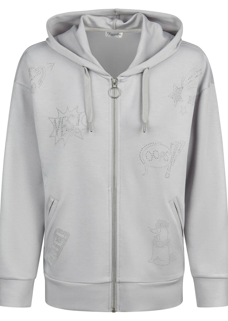 Veste sweat avec motifs scintillants