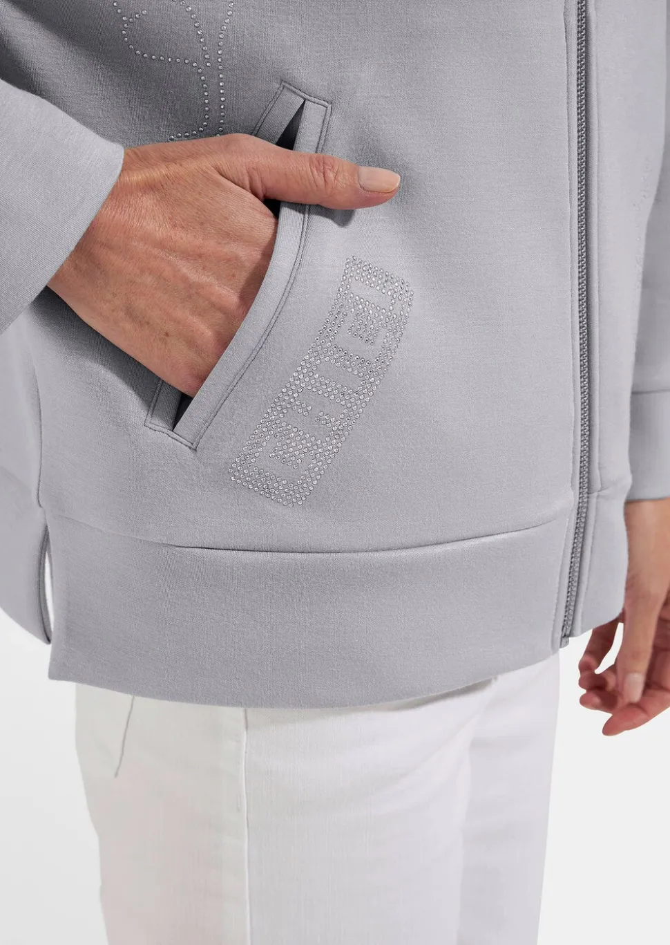 Veste sweat avec motifs scintillants