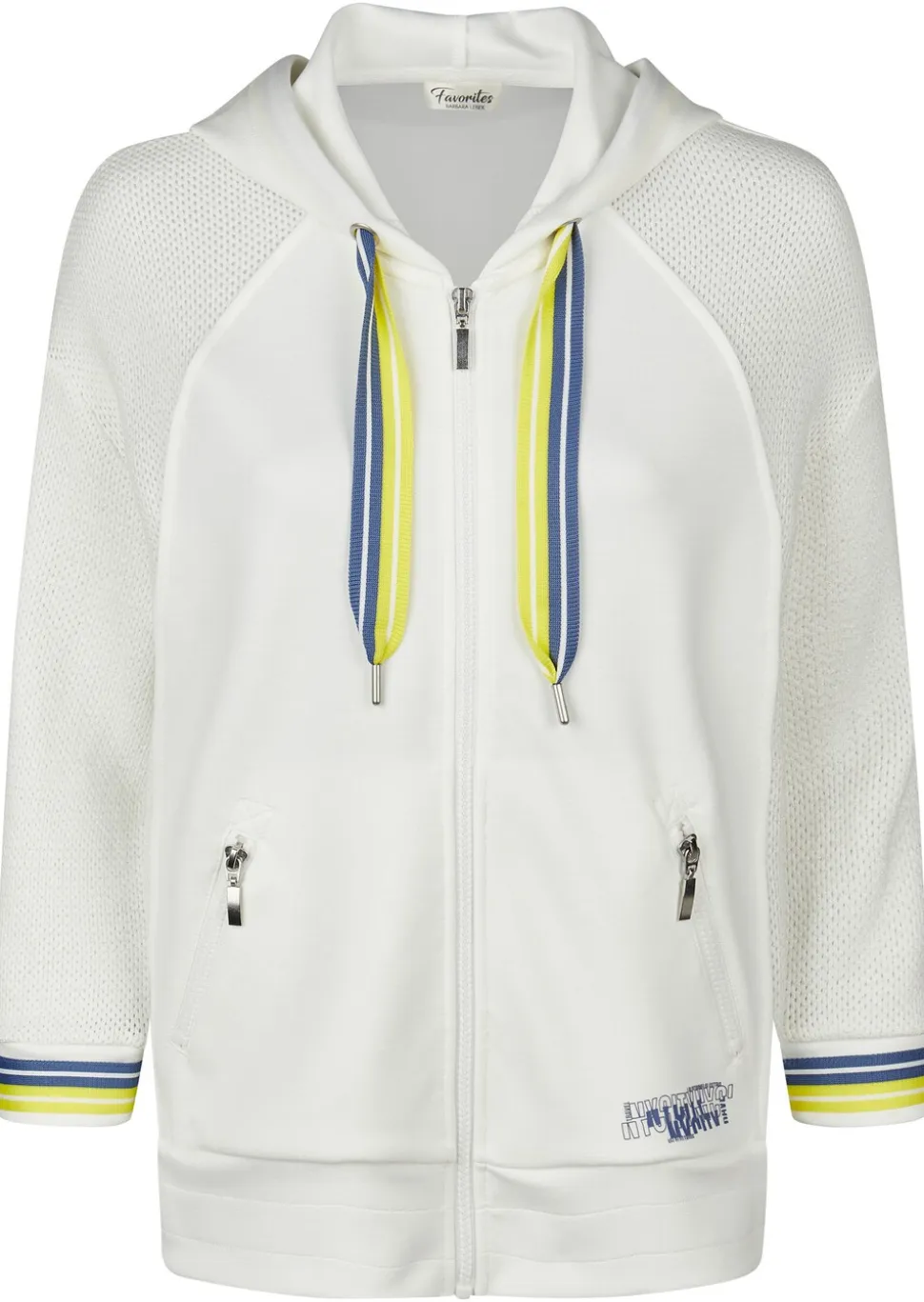 Veste sweat avec tricot et détails brillants