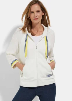 Veste sweat avec tricot et détails brillants
