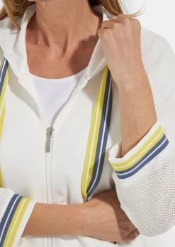 Veste sweat avec tricot et détails brillants