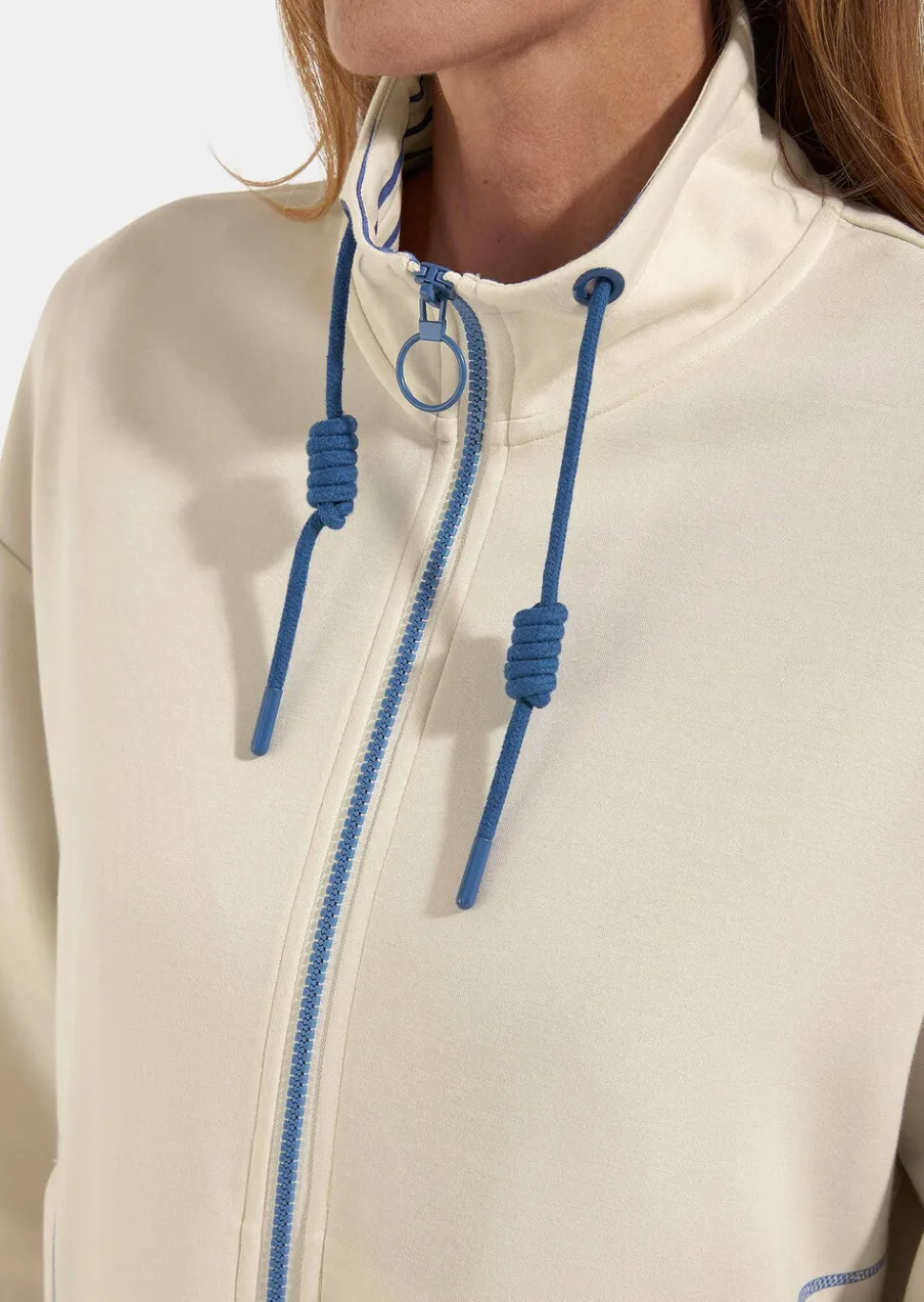 Veste sweat à col montant