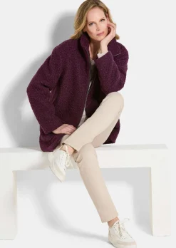 Veste teddy avec col montant