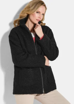 Veste teddy avec col montant