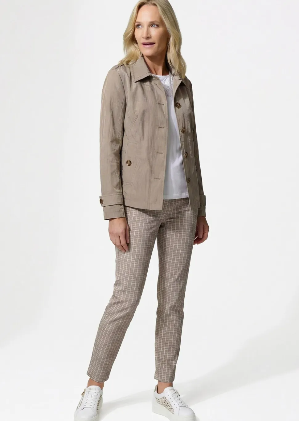 Veste trench, aspect froissé