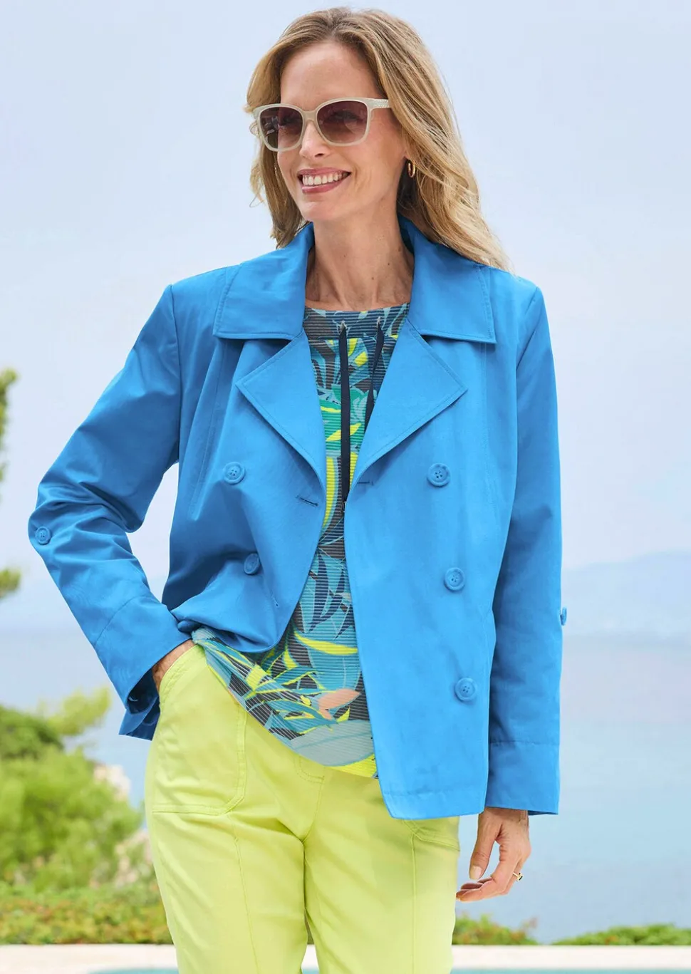 Veste trench avec teneur en coton