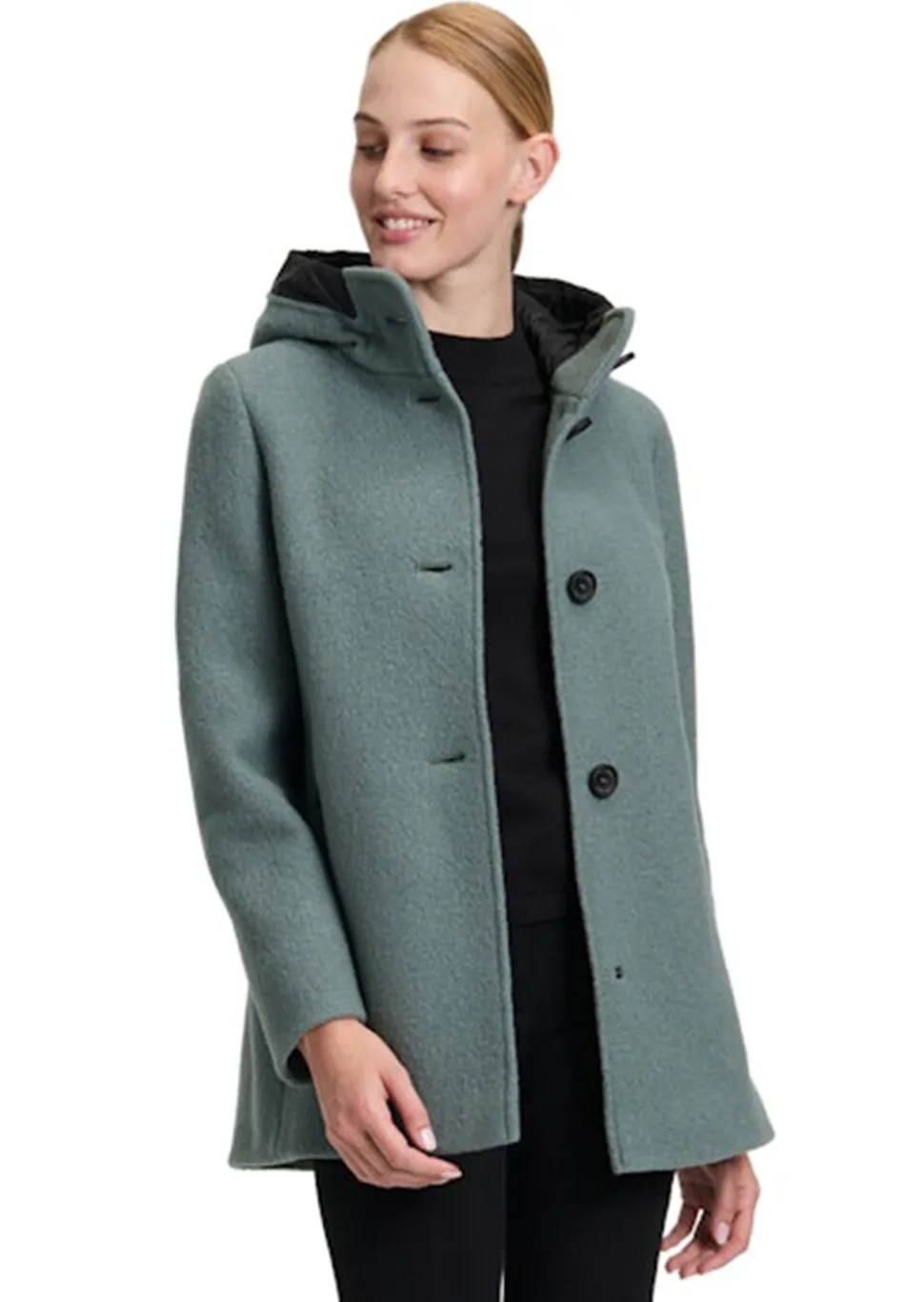 Veste évasée, tendance, en laine vierge