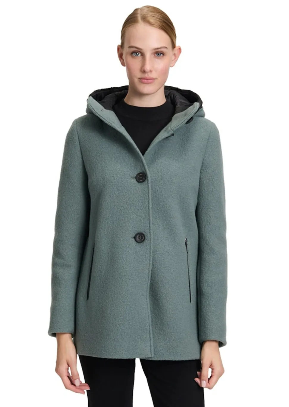 Veste évasée, tendance, en laine vierge
